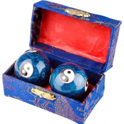 2PCS/Box Body Massager Health Exercise Stress Baoding Balls Yin Yang Fitness Relief Hand Ball Massage Handball Fitness