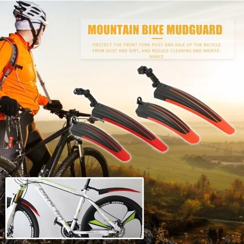 2pcs Bicycle Fender For Mountain Bike Bicycle Front Rear Fender 20-26 inch Splash Guard Mudguards Set MTB Bike Fender Mudguard