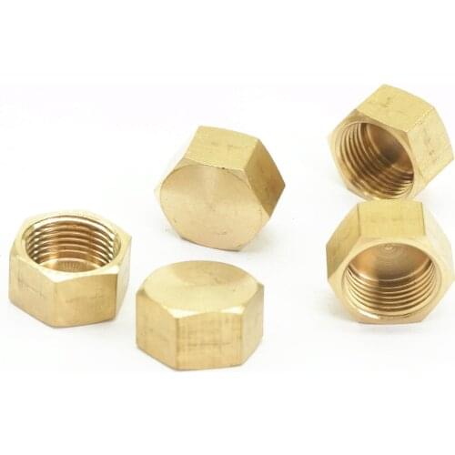 5pcs 3/8" BSPP female Thread Brass Pipe Countersunk Plug hex head socket Pipe fittings End Cap
