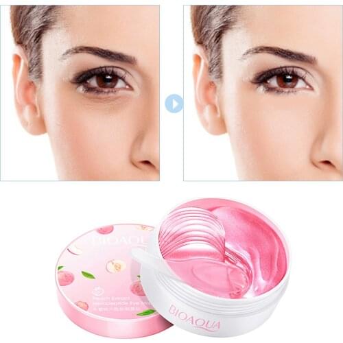 80g Peach Hexapeptide Eye Mask Moisturizing Reduce Dark Circles Eye Fatigue And Dryness Reduce Fine Lines Sagging Eye Skin