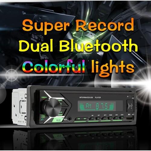 Car Radio Stereo Player Digital Bluetooth 4.0 Car MP3 Player 60Wx4 FM Radio Stereo Audio Music USB/SD with In Dash AUX Input