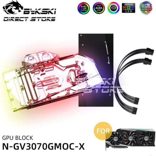 Bykski A-RGB Video Cards Block For Gigabyte Geforce RTX 3070 3060 Ti Gaming VGA Water Block PC Cooler Heatsink N-GV3070GMOC-X