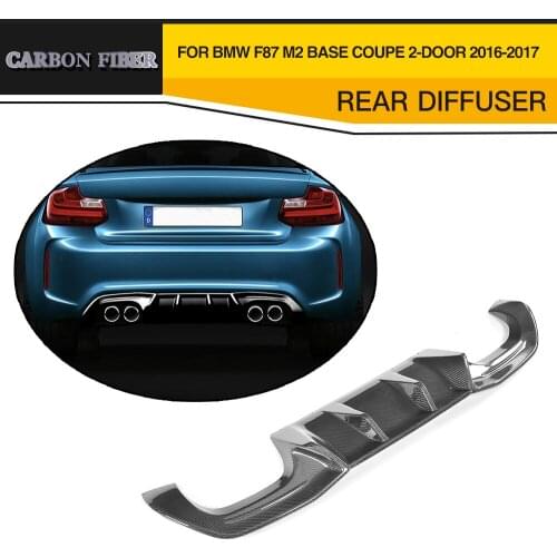 Carbon Fiber Big Fins Auto Rear Diffuser Lip Spoiler For BMW F87 M2 Base Coupe 2 Door 2016-2017