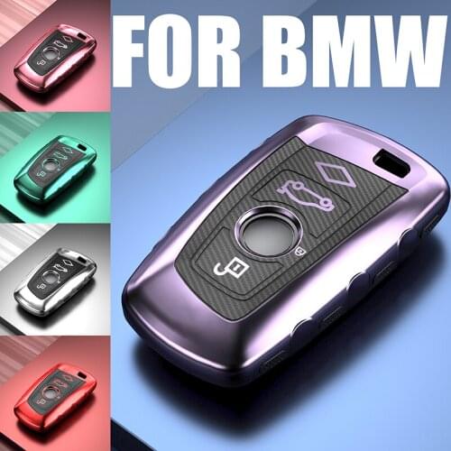 Carbon fiber Car Remote Key Case Cover Keychain For BMW 1 2 3 4 5 6 7 Series X1 X3 X4 X5 X6 F07 F10 F11 F20 F25 F26 F30