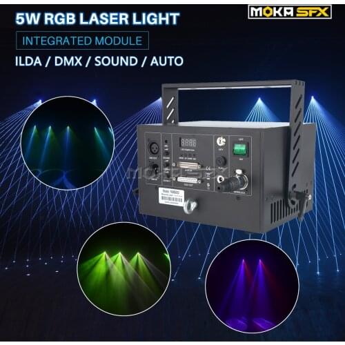 DMX DJ Party Stage Light Disco Laser Light ILDA 5300mW Red Green blue
