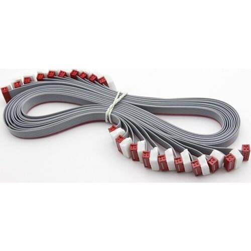 Customized Cable 1.27mm Red IDC Male Female with Grey Ribbon Cable 35CM 50CM