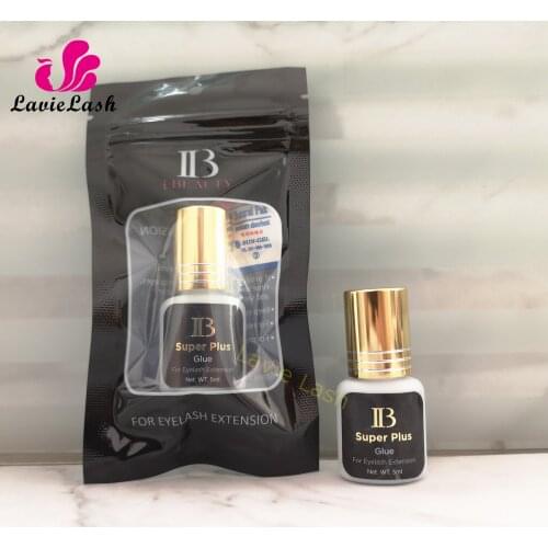 3pcs IB Super Plus Glue For Eyelash Extensions fast drying 0.8s long last 6 weeks Original Korea Ibeauty 5ml Black Glue Gold Cap