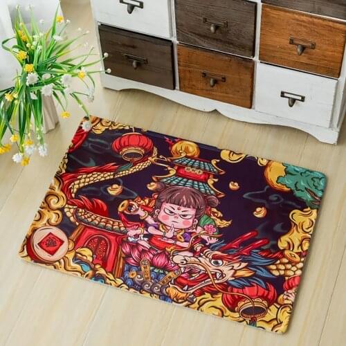 Chinese Style Home Country Tide Home Entrance Door Living Room Door Mat Creative Kitchen Bathroom Living Room Carpet Floor Mat