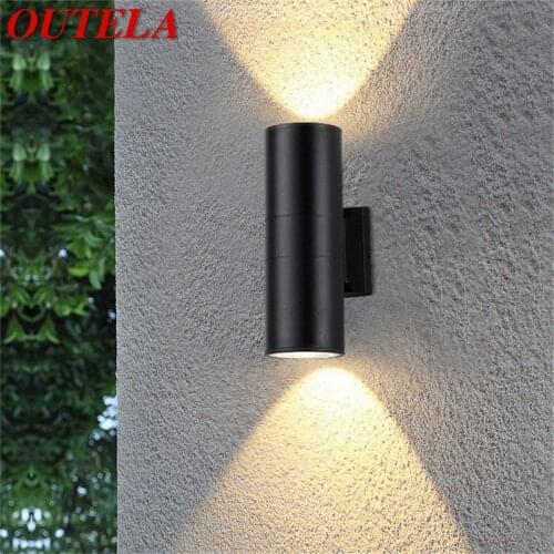 OUTELA Outdoor LED Wall Lamp Round Super Bright Waterproof Patio Sconces Creative Decorative For Porch Garden Villa