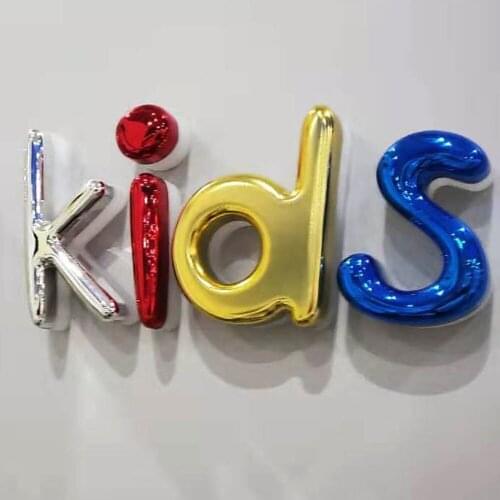 Customize high quality Vacuum coating acrylic led backlit letter 3D colorful waterproof letter sign