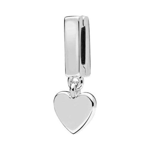 Genuine 925 Sterling Silver Bead Charm Reflexions Floating Heart Clip Pendant Beads Fit Pan Bracelet & Bangle Diy Jewelry