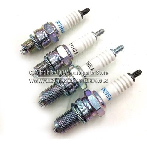 SPARK PLUG CR7SHA #4549 C7HSA #4629 D8EA #2120 DR8EA #7162 For NGK 4 stroke Engine, Dirt Pit Bike, ATV, motocross