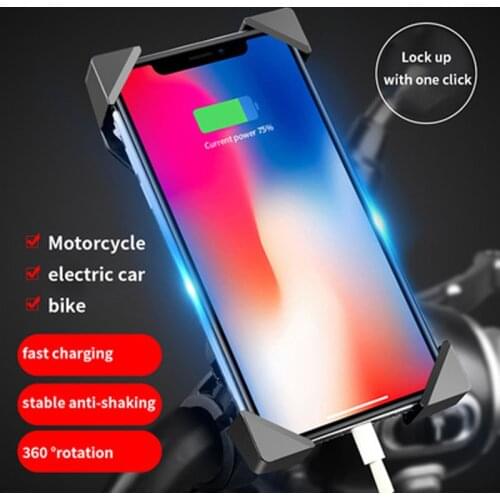Bike Phone Holder Motorcycle Phone Stand Waterproof Usb Car Charger Electric Car Navigation Stand Takeaway Universal Stand
