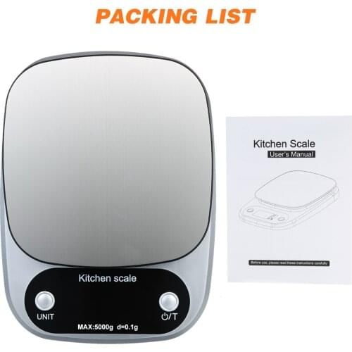 High Precision Digital Scale with Waterproof Surface 10kg/1g Portable Kitchen Scale Baking Scale