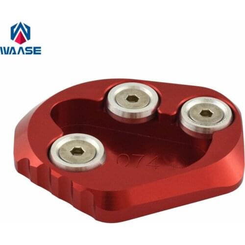 Waase Motorcycle Kickstand Foot Side Stand Extension Pad Support Plate For Yamaha YZF R6 2017 2018 2019 2020