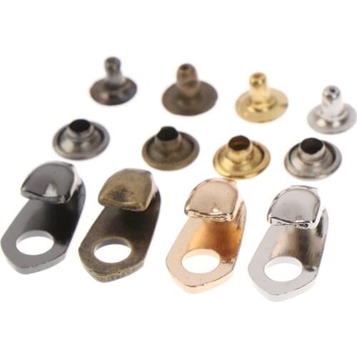 10Sets Speed Shoe Lace Hooks Lace Fittings Buckles With Rivets For Climb Hiking Shoes Work Outdoor Mountaineering Boots