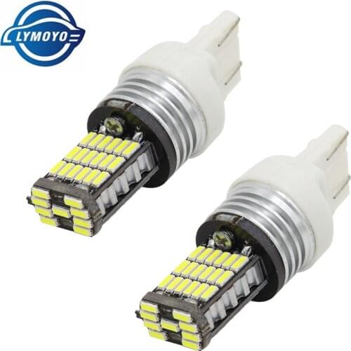 10PCS T20 W21/5W 7443 9W 450LM White Light High Quality 45 LED 4014 SMD Car led Light Rear Driving Lamp Bulb Free Shipping