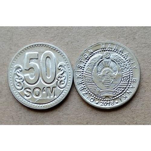 18mm Uzbekistan 50 Som ,100% Real Genuine Commemorative Coin,Original Collection