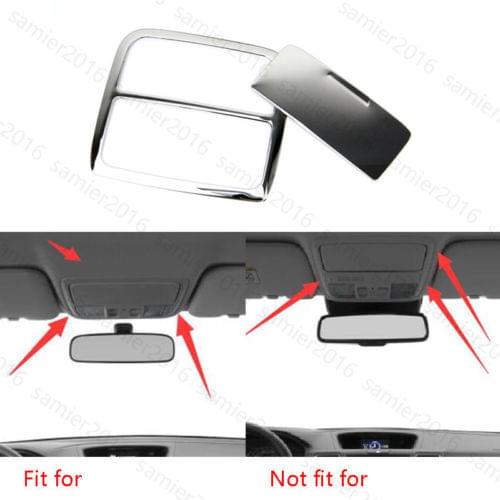 2pcs Stainless Front Reading Light Panel Cover Trim For Honda CRV CR-V 2012-2016