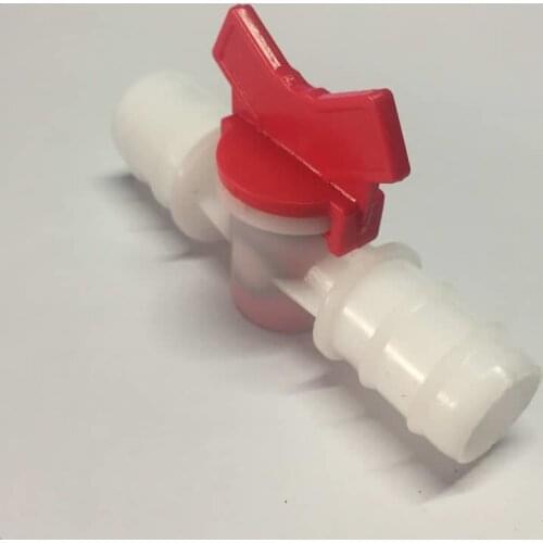 20-20mm Plastic Hose Barb Valve Quick Plug Flexible Tube Connector Pipe Fitting Switch for Garden Fish Aquarium