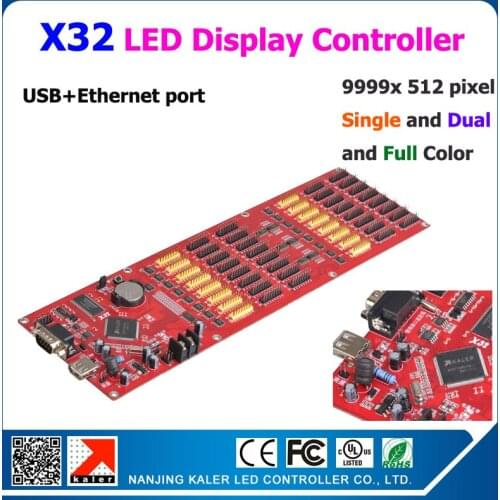Kaler 5pcs a lot Nanjing kALER led controller card X32 support multi-language scrolling message led sign 9999x512 pixel