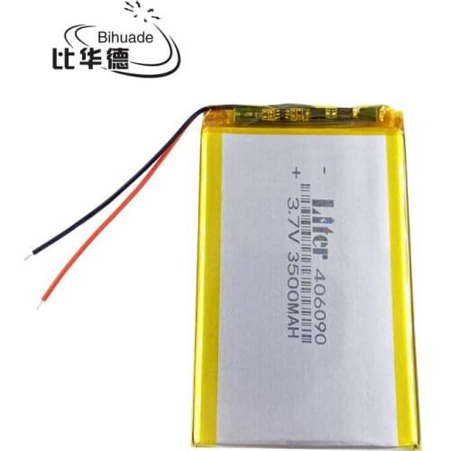 3.7V,3500mAH (polymer lithium ion battery) Li-ion battery for tablet pc 7 inch 8 inch 9inch 406090 Free Shipping
