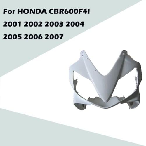 For Honda CBR600 F4I 2001-2007 Motorcycle Accessories Unpainted Head Fairing Nose Front Upper ABS Injection Fairing