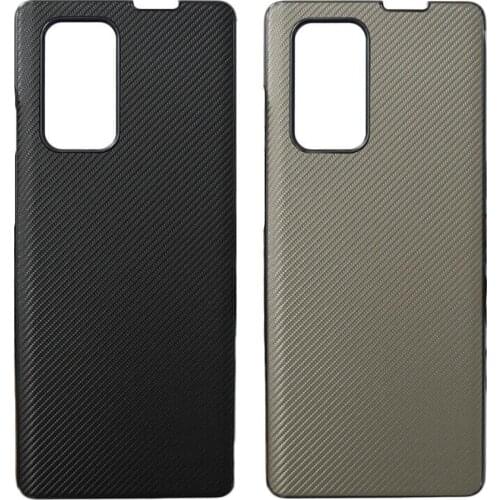 Ultra-Thin Carbon Fiber PU Leather Back Protective Cover Shockproof 5G Case Protect Wing Cover Phone For LG Z0T1