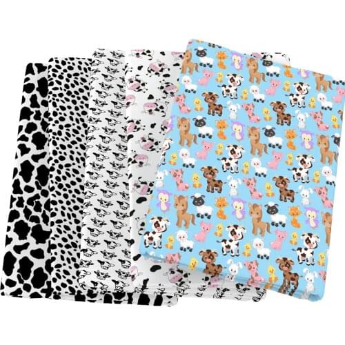 David accessories Cow Animal Polyester Cotton Fabric for Tissue Kids home textile Curtain Sewing Tilda,1Yc14065