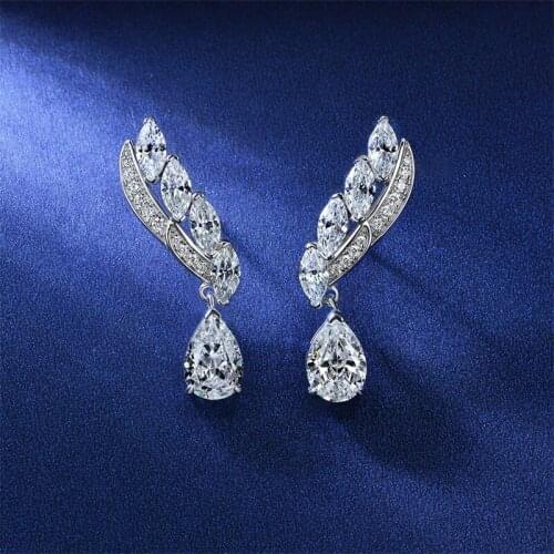 Designer Fashion 925 Sterling Silver Jewelry 3A Cubic Zirconia Party Earring