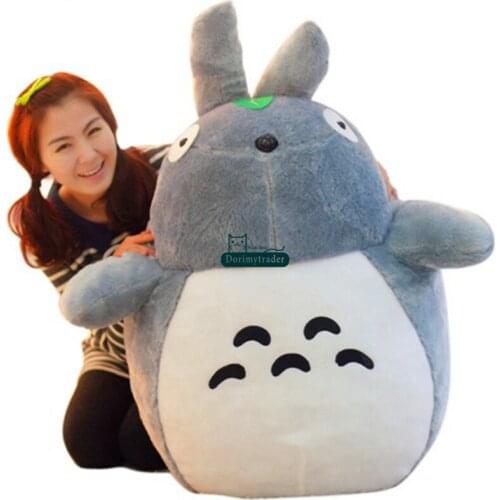 Dorimytrader Jumbo Japan Cartoon Totoro Plush Toy Giant Soft Stuffed Anime Totoro Dolls Pillow Baby Christmas Gift 140cm 55inch
