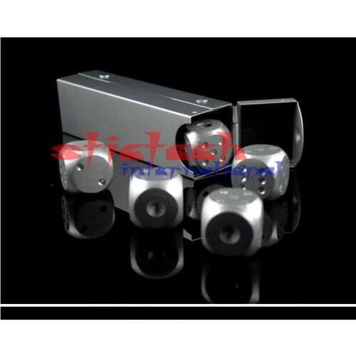 By dhl or ems High 50sets Quality Aluminium Alloy Poker 5 pcs Solid Dominoes Dice Game Portable Dice Dice Poker Party
