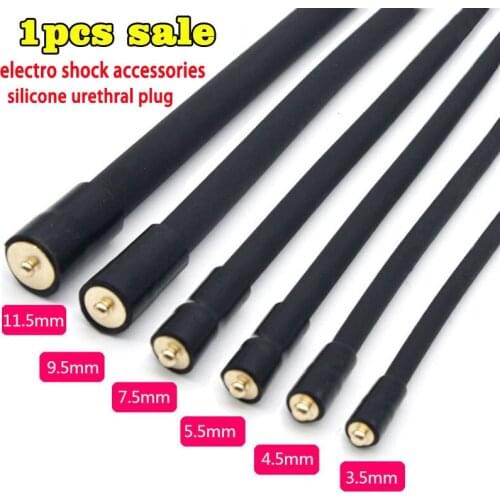 Electro shock accesories silicone urethral plug male urethra stimulation penis insertion urethral sound dilator sex toys for men