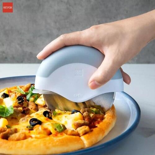 Huohou Stainless Steel Pizza Cutter Cake Pizza Wheels Knife Cutter Kitchen Baking Tools For Pies Waffles Dough Cookies