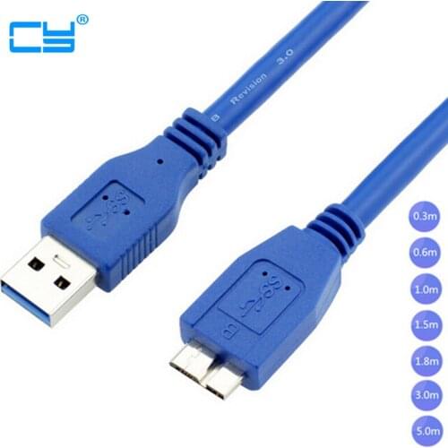 USB 3.0 A Male AM to Micro B USB 3.0 Micro B Male USB3.0 Cable 0.3m 0.6m 1m 1.5m 1.8m 3m 5m 1ft 2ft 3ft 5ft 6ft 10ft 1 3 5 Meter
