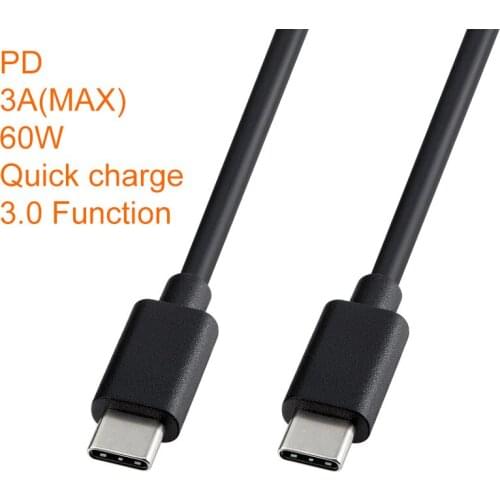 5V 3A PD 60W QC3.0 USB Type C Cable Fast Charging Wire for Samsung Galaxy S8 S9 Plus Xiaomi mi9 Huawei Male USB C Data Cable
