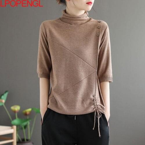 LPOPENGL Women's Knitted T-shirts