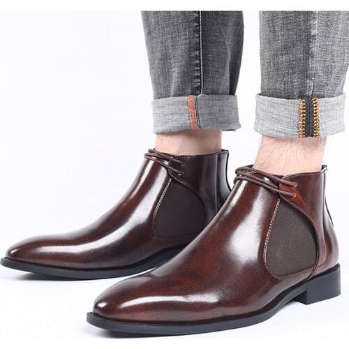 Men Work Footwear Brand Men Ankle Boots Fashion Chelsea Boots Daily Comfortable Shoes Classic Boots