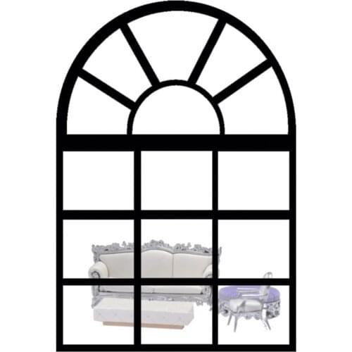 10pcs Building Model Material Window Doors Diy Hut Hand-assembled House Window Frames