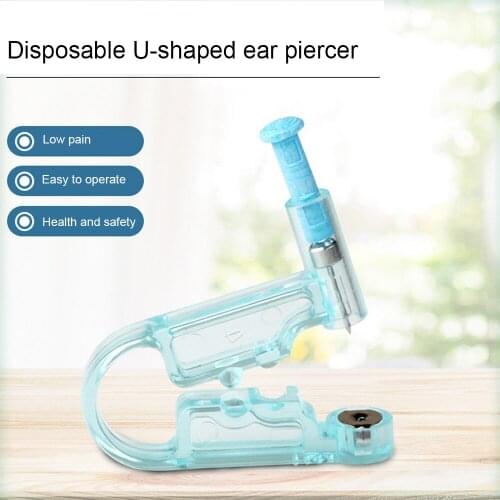 2pcs Disposable Ear Piercer Adult Piercing Gun Pierced Ear Stud Gun With Ear Punch Disinfection Cotton Body Beauty Products Tool