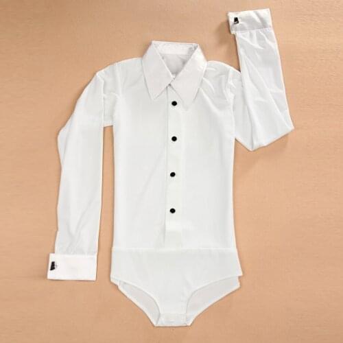 Boy Latin Dance Shirt Dresses Ballroom Rumba Cha-cha Latin Tops Boys Dance Wear