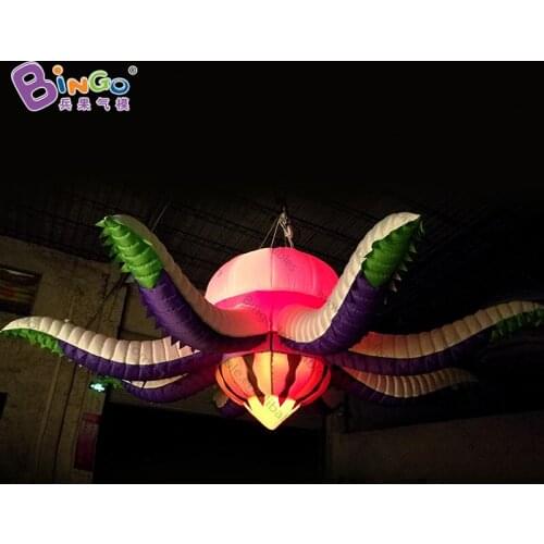 Customized LED lighting inflatable giant flower digital printing blow up flower replicas for display light-up toy