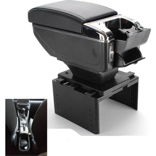 For C3 aircross armrest box center console leather arm rest cup holder central part car styling