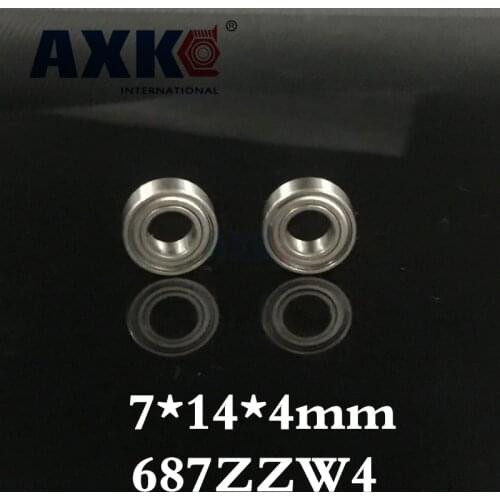 AXK 687W4 687zzw4 7x14x4mm 7*14*4mm miniature deep groove ball bearing 687/4ZZ 7x14x4 bearing 5PCS