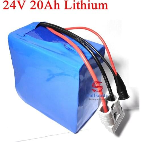 Portable Power Source 24V 20Ah Lithium Rechargeable Battery Pack with BMS for Electric Bike Wheelchair Mobility Scooter
