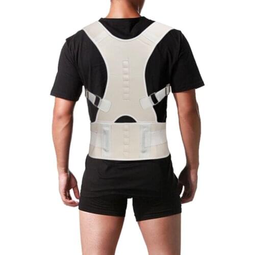 1 Pc Adjustable Magnetic Posture Back Support Corrector Band Belt Brace Shoulder Lumbar Strap Pain Relief Equipments