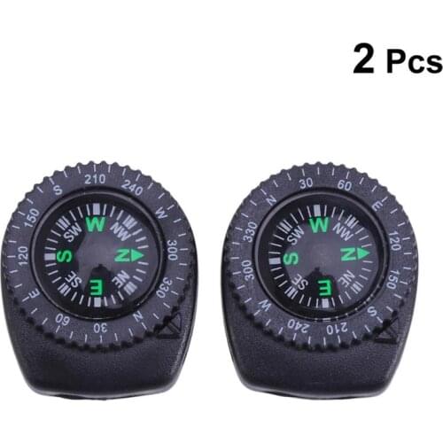 2 PCS Detachable Compass Waterproof Portable Compass Camping Compass Survival Tools for Watch