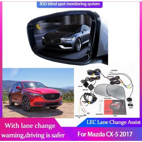 Blind Spot Detection System For Mazda CX-5 2017 Radar Microwave Assist Sensor Mirror LED Light Warning
