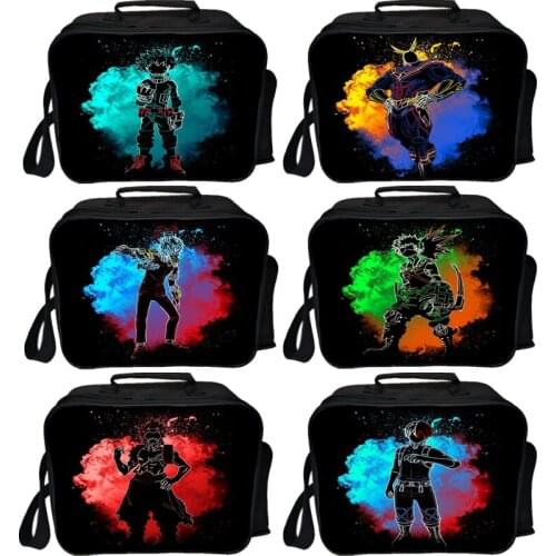 Galaxy My Hero Academia Lunch Bag Worker Lunch Box Students Deku Lunch Bag Cooler Bag Child Picnic Insulation Bag Gift