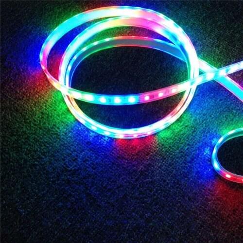 DC12V 5050 led strip,Digital Programmable Addressable,2811, 1 IC/3 leds RGB waterproof Led Flexible Strip with 60leds/m 5m/lot